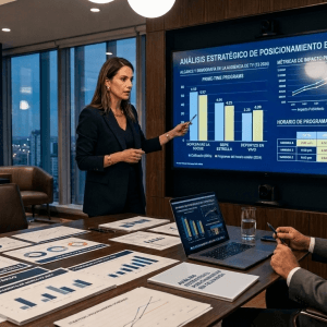 Análisis estratégico de posicionamiento en televisión para empresas con estudio de audiencia y planificación publicitaria