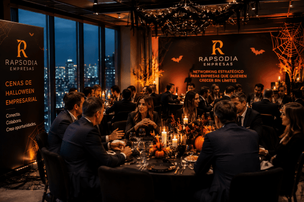 Cenas de Halloween para empresas en España con networking estratégico entre CEOs, empresarios y directivos para generar oportunidades de negocio