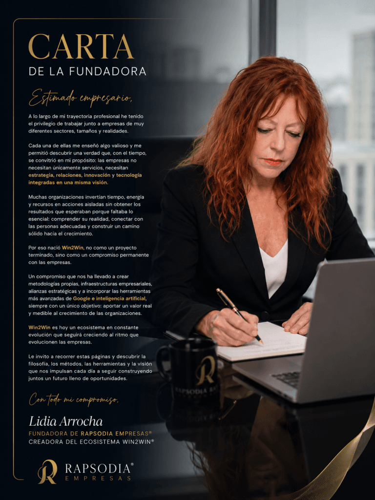 Lidia Arrocha, fundadora de Rapsodia Empresas y creadora del Ecosistema Empresarial Win2Win