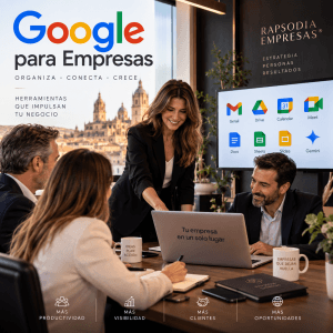 Herramientas de Google para empresas y pymes con Google Workspace, Gmail, Drive, Calendar, Meet y Gemini para mejorar productividad y gestión empresarial