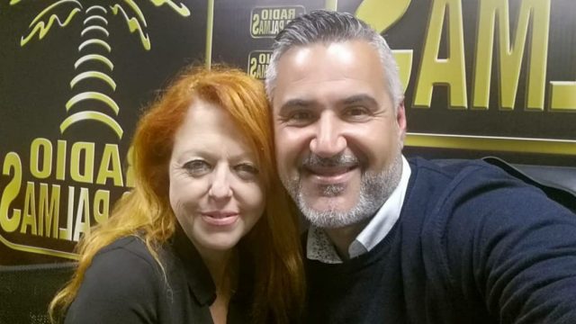 Lidia Arrocha durante una entrevista en Radio Las Palmas junto a Manolo Santana hablando de proyectos empresariales de Rapsodia Empresas